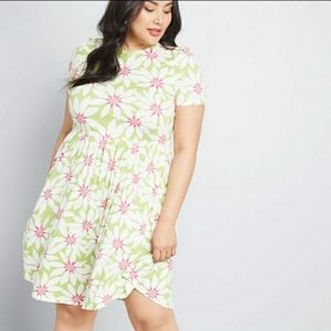 Modcloth Ensamble Observation Floral Knit Dress